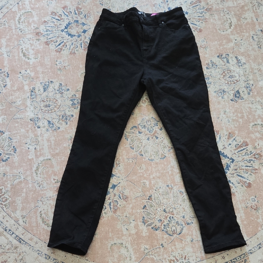 Faith Jeans Classic Black DON'T LOSE FAITH 5 Pocket Stretch Skinny Size 10 EUC